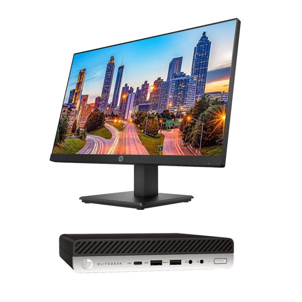 Hp EliteDesk 800 G4 Desktop + Monitor Intel Core i5 8th Generation 8gb Ram 256gb ssd 24 inches