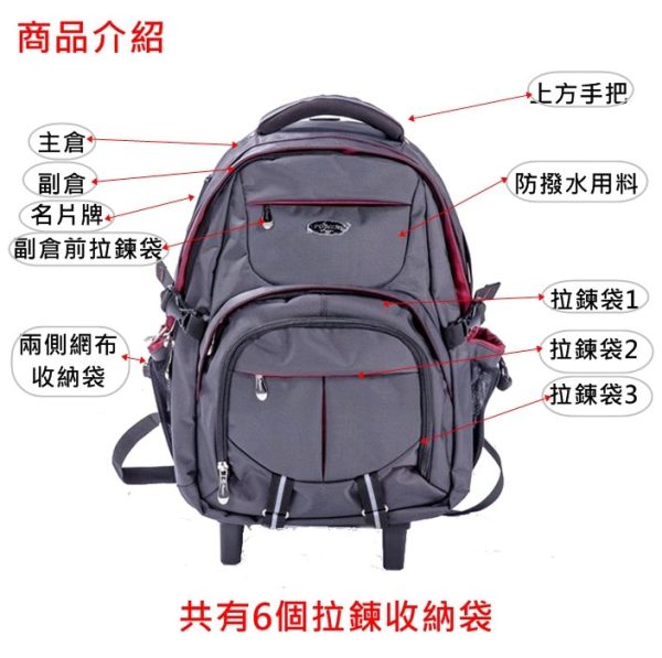 Multi Zipper Travel Backpack