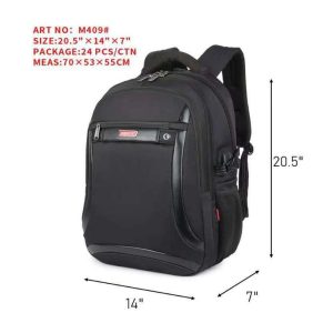 Omaya Designer Black Canvas Backpack