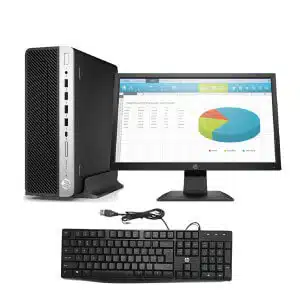 Hp EliteDesk 800 G4 Desktop + Monitor Intel Core i5 8th Generation 8gb ram 500gb Hdd 24 inches